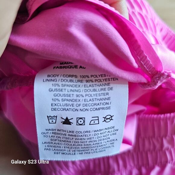 Nike womens Sz S Midnight rise pink brief lined shorts - Picture 8 of 8